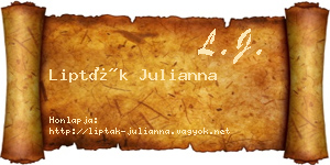Lipták Julianna névjegykártya